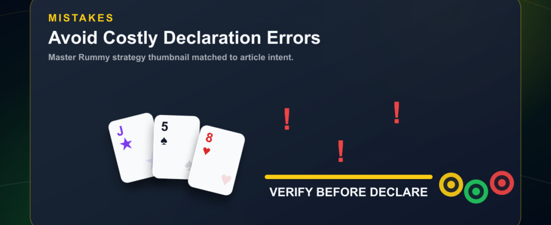 Common Indian Rummy Mistakes to Avoid Before You Declare
