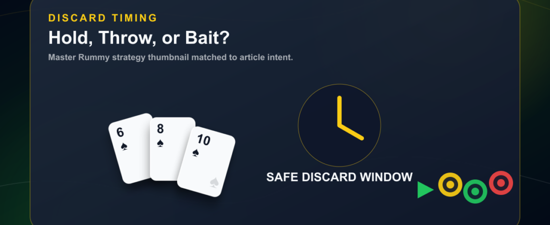 Discard Timing Strategy in Indian Rummy: When to Hold, Throw, or Bait